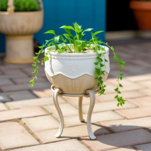 Ceramic Planter with Stand