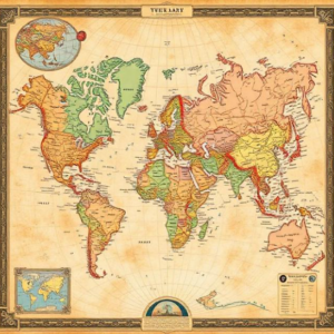 Vintage Map Puzzle (500 pieces)